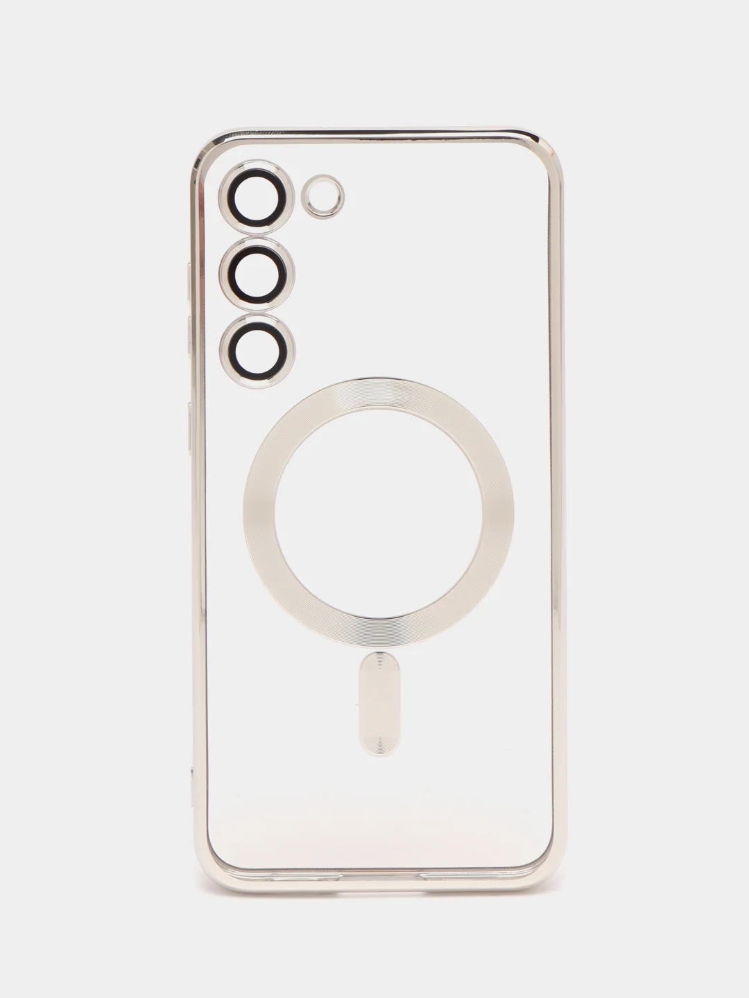Серебряный чехол для Samsung S23 Plus, S23, S22 Plus, S22 Ultra MagSafe, накладка c защитой камеры
