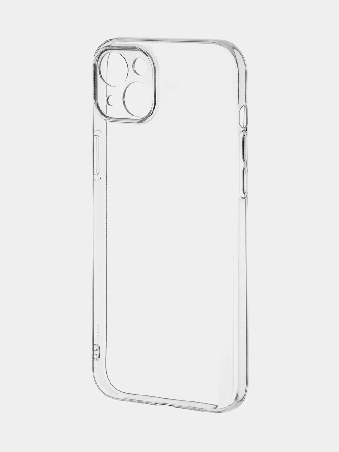 Прозрачный чехол + стекло для iPhone 15 Plus силиконовый ROSCO прозрачный с бортиком- защитой камер