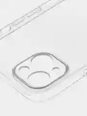 Прозрачный чехол + стекло для iPhone 15 Plus силиконовый ROSCO прозрачный с бортиком- защитой камер