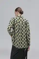 Зеленый блузка женская INCITY рубашечного кроя