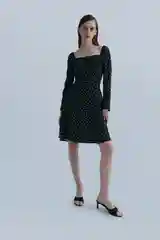 Зеленый платье женское INCITY с длинным рукавом