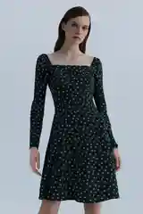 Зеленый платье женское INCITY с длинным рукавом