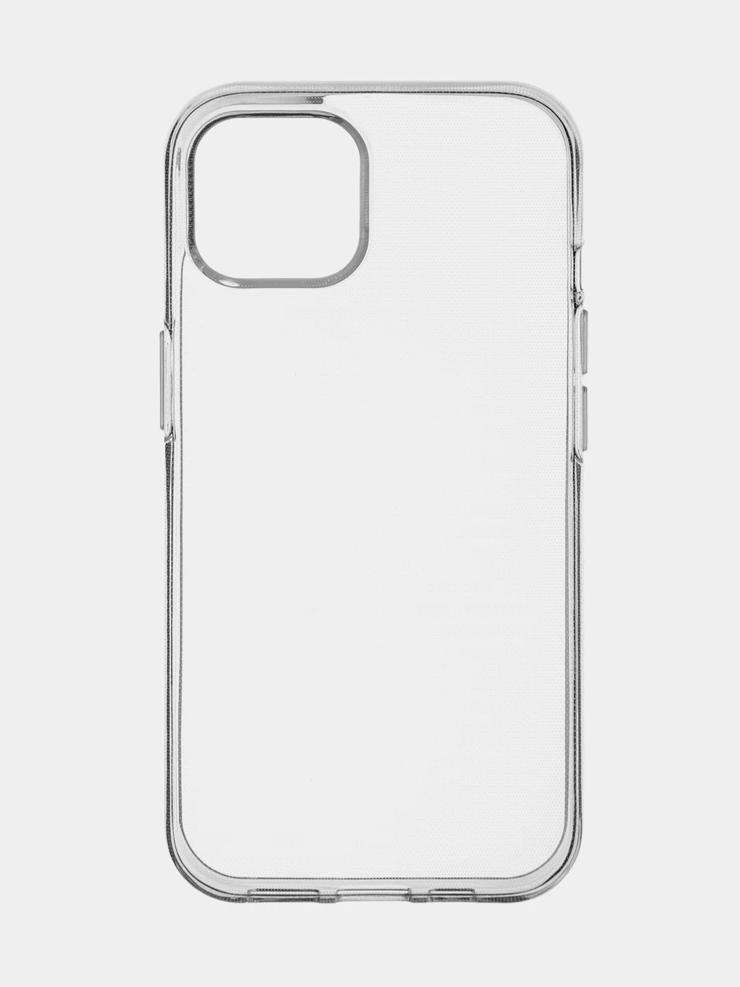 Прозрачный чехол для iPhone 15 силиконовый ROSCO прозрачный с бортиком- защитой камер и от прилипания