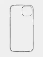 Прозрачный чехол для iPhone 15 силиконовый ROSCO прозрачный с бортиком- защитой камер и от прилипания