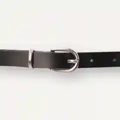 Черный ремень женский INCITY узкий, из матовой натуральной кожи