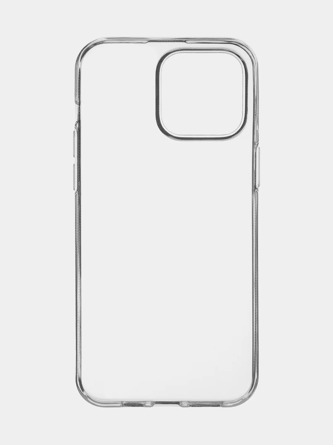 Прозрачный чехол для iPhone 15 Pro Max силиконовый ROSCO прозрачный с защитой камер и от прилипания