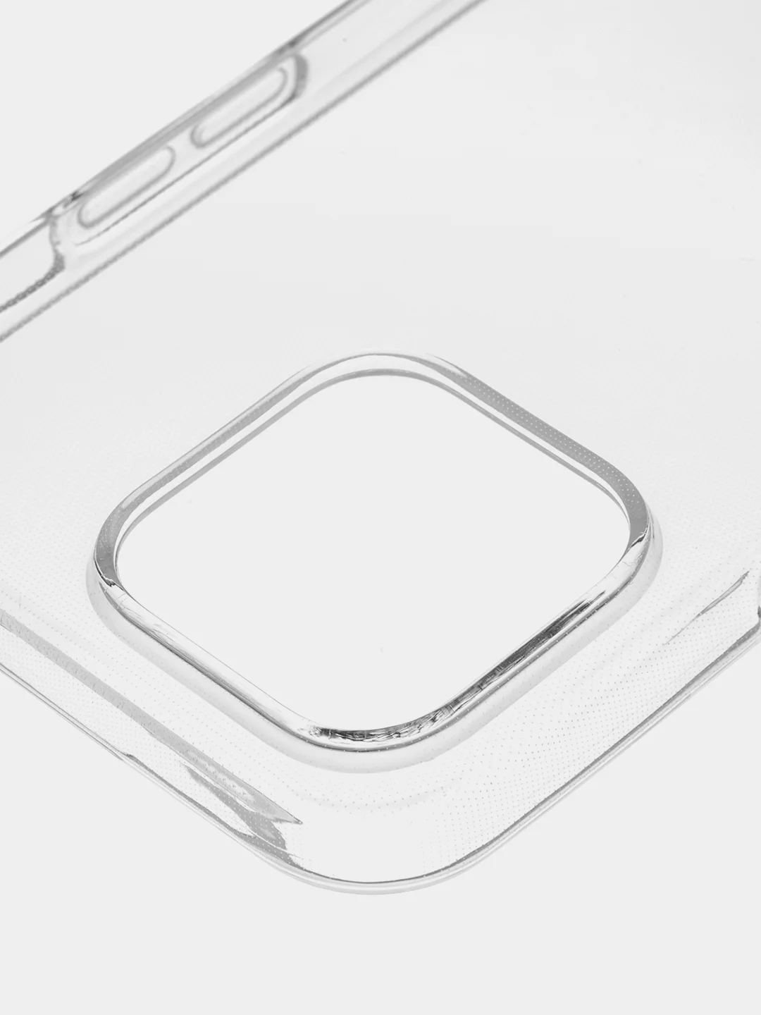 Прозрачный чехол для iPhone 15 Pro Max силиконовый ROSCO прозрачный с защитой камер и от прилипания