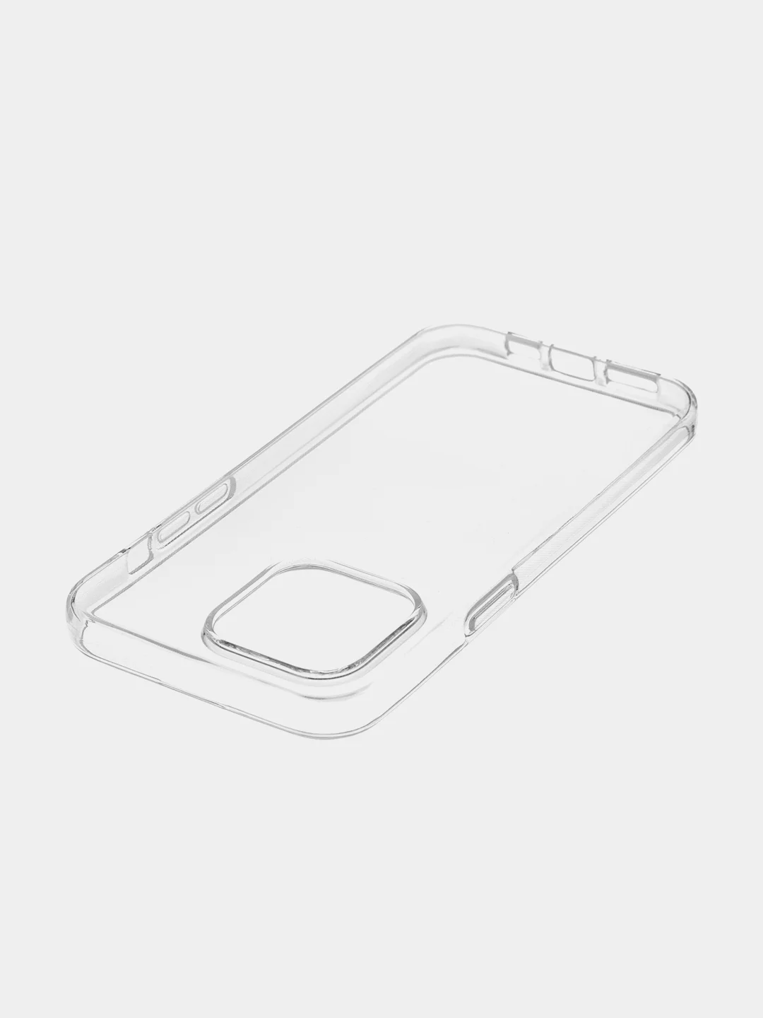 Прозрачный чехол для iPhone 15 Pro Max силиконовый ROSCO прозрачный с защитой камер и от прилипания