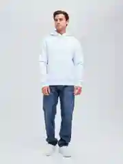 Белый худи мужское BEJAMPER, утепленное, толстовка с начесом