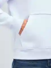 Белый худи мужское BEJAMPER, утепленное, толстовка с начесом