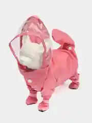 Розовый дождевик для собак