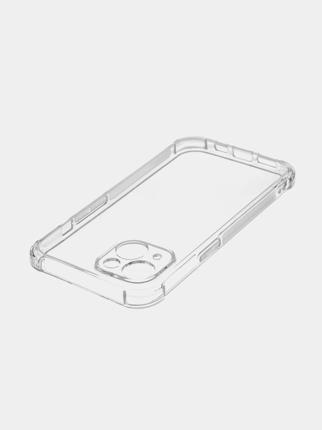 Прозрачный чехол + стекло для iPhone 15 противоударный силиконовый ROSCO прозрачный, усиленные углы
