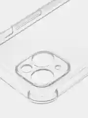 Прозрачный чехол + стекло для iPhone 15 противоударный силиконовый ROSCO прозрачный, усиленные углы