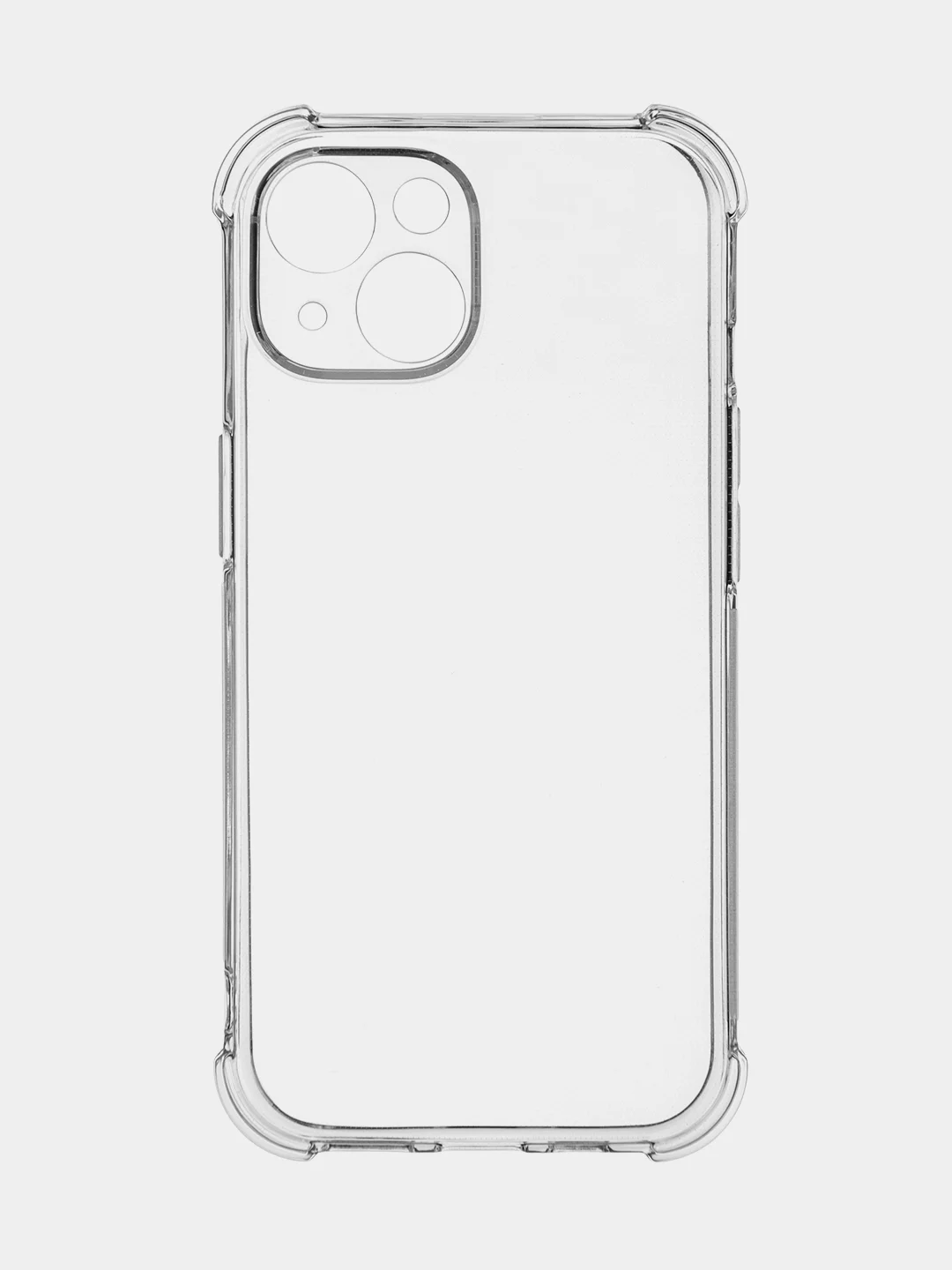 Прозрачный чехол + стекло для iPhone 15 противоударный силиконовый ROSCO прозрачный, усиленные углы
