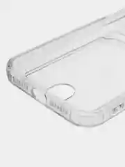 Чехол с карманом для карт на iPhone XR, 11, 12, 13, Pro, Pro Max, прозрачный силикон