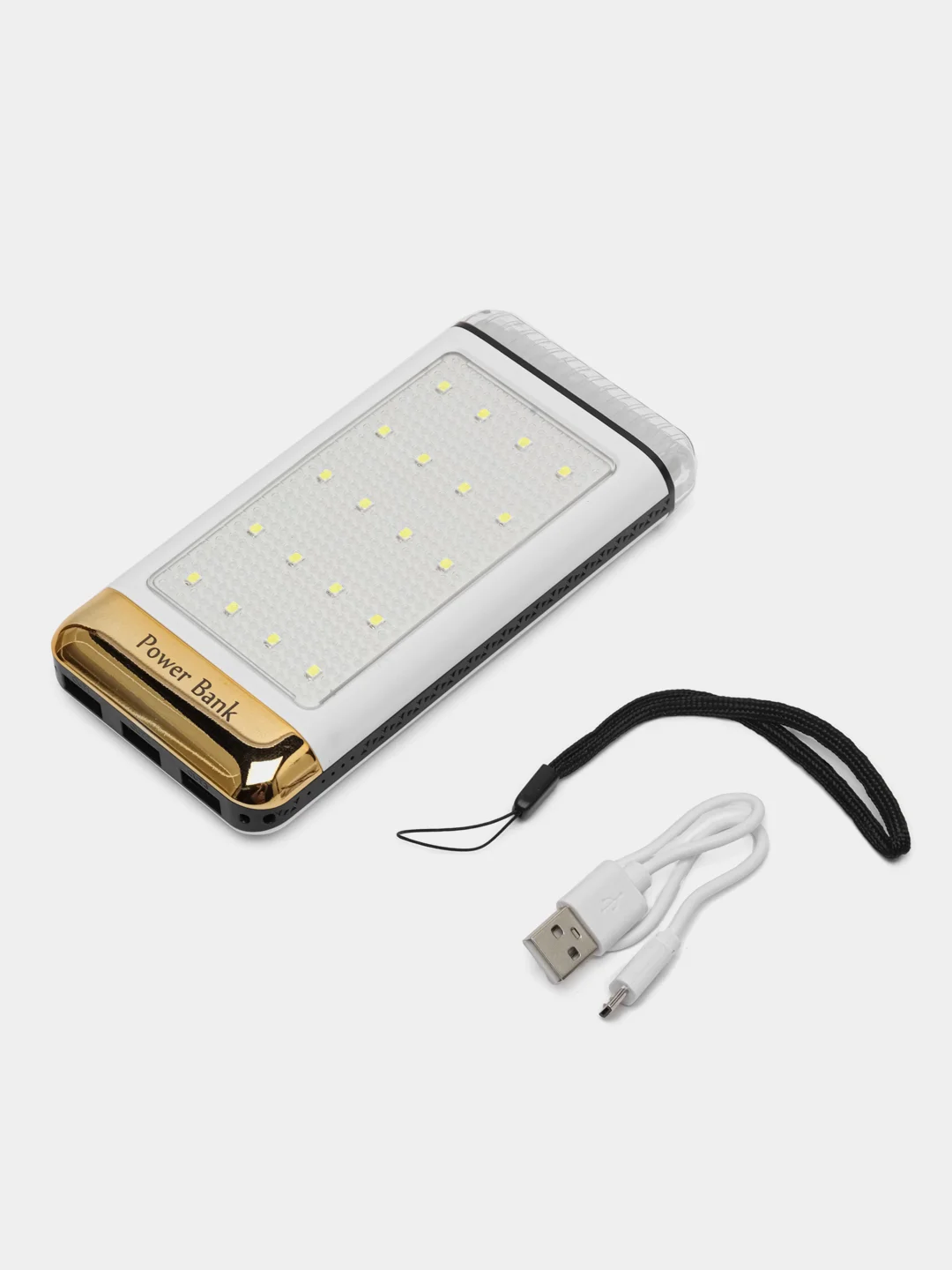 Внешний аккумулятор с фонариком, 10000 mAh