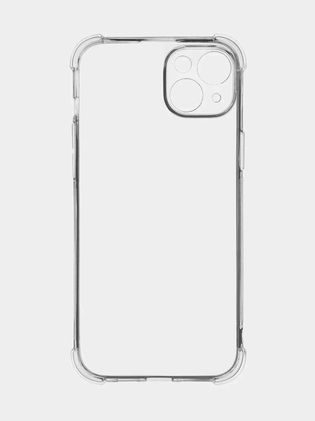 Прозрачный чехол+стекло для Apple iPhone 15 Plus противоударный силиконовый ROSCO с усиленными углами