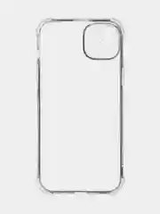 Прозрачный чехол+стекло для Apple iPhone 15 Plus противоударный силиконовый ROSCO с усиленными углами