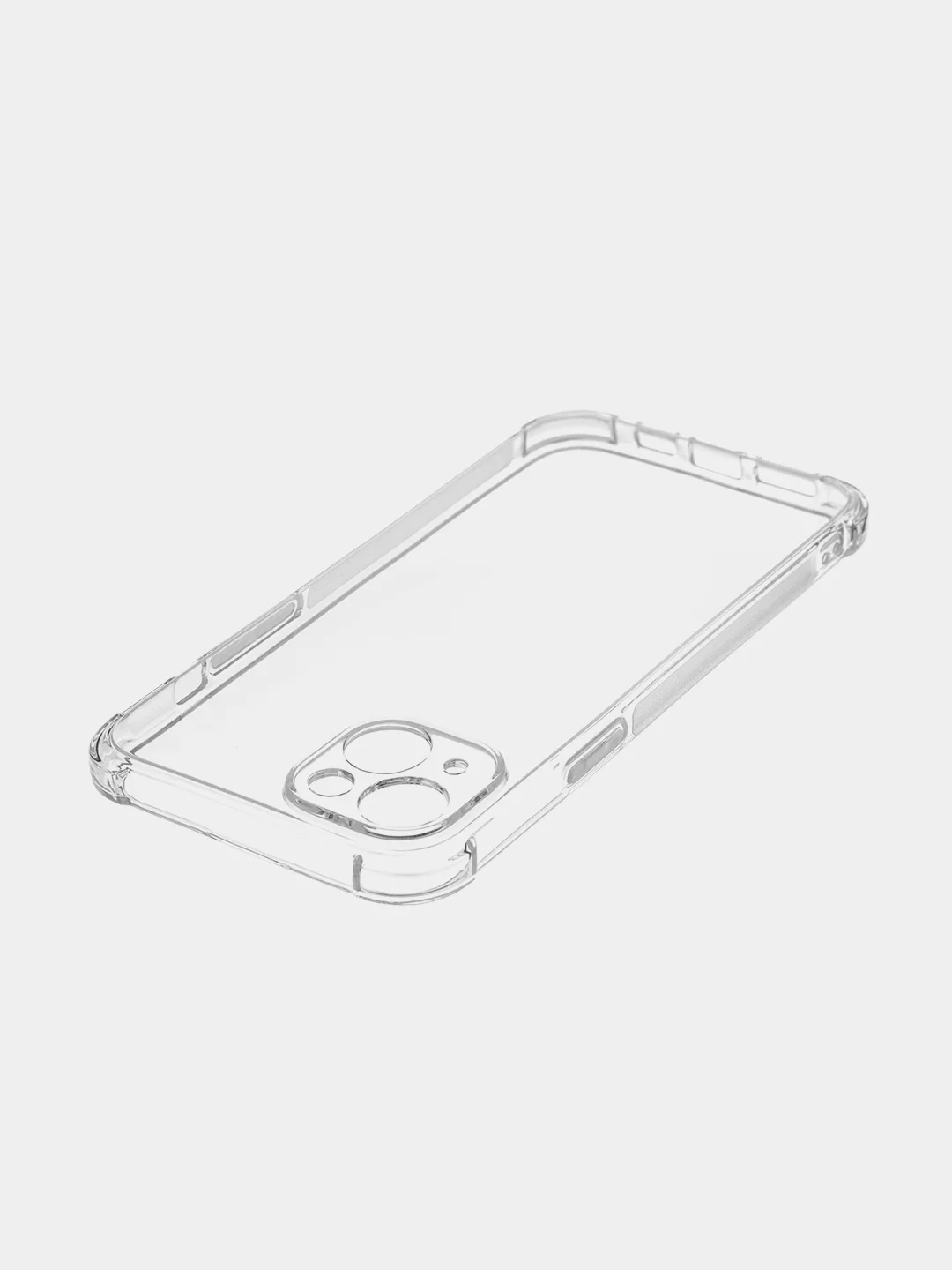 Прозрачный чехол+стекло для Apple iPhone 15 Plus противоударный силиконовый ROSCO с усиленными углами