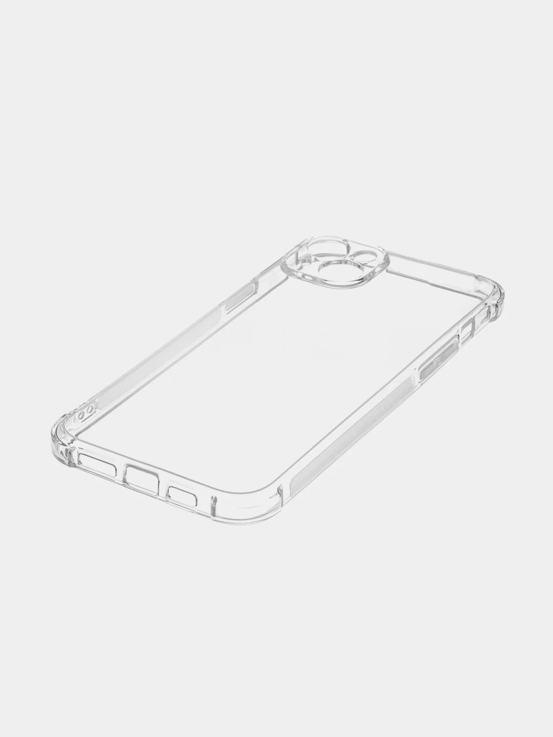 Прозрачный чехол+стекло для Apple iPhone 15 Plus противоударный силиконовый ROSCO с усиленными углами