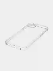 Прозрачный чехол+стекло для Apple iPhone 15 Plus противоударный силиконовый ROSCO с усиленными углами