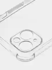 Прозрачный чехол+стекло для Apple iPhone 15 Plus противоударный силиконовый ROSCO с усиленными углами