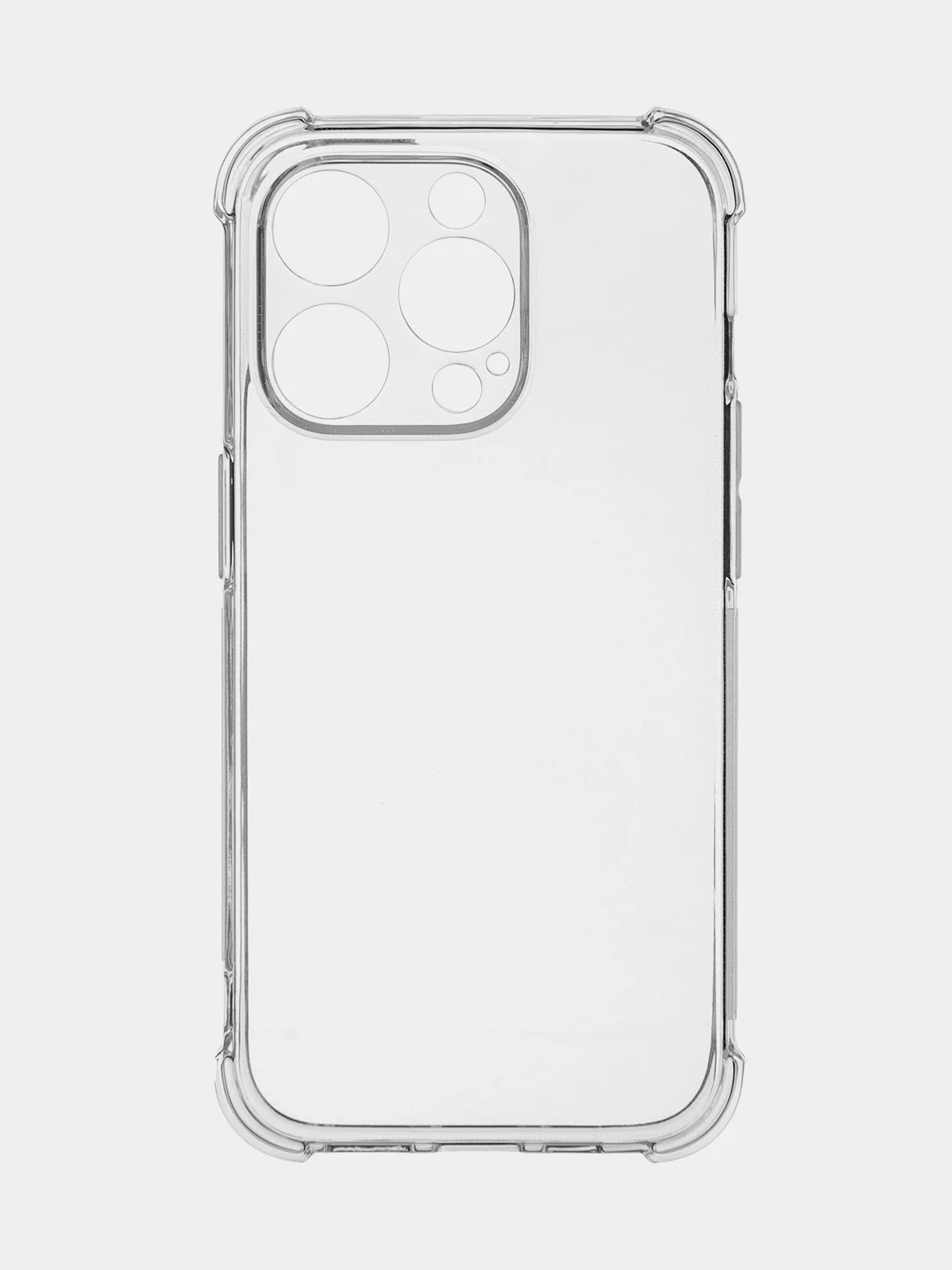 Прозрачный чехол + стекло для iPhone 15 Pro противоударный силиконовый ROSCO прозрачный с углами