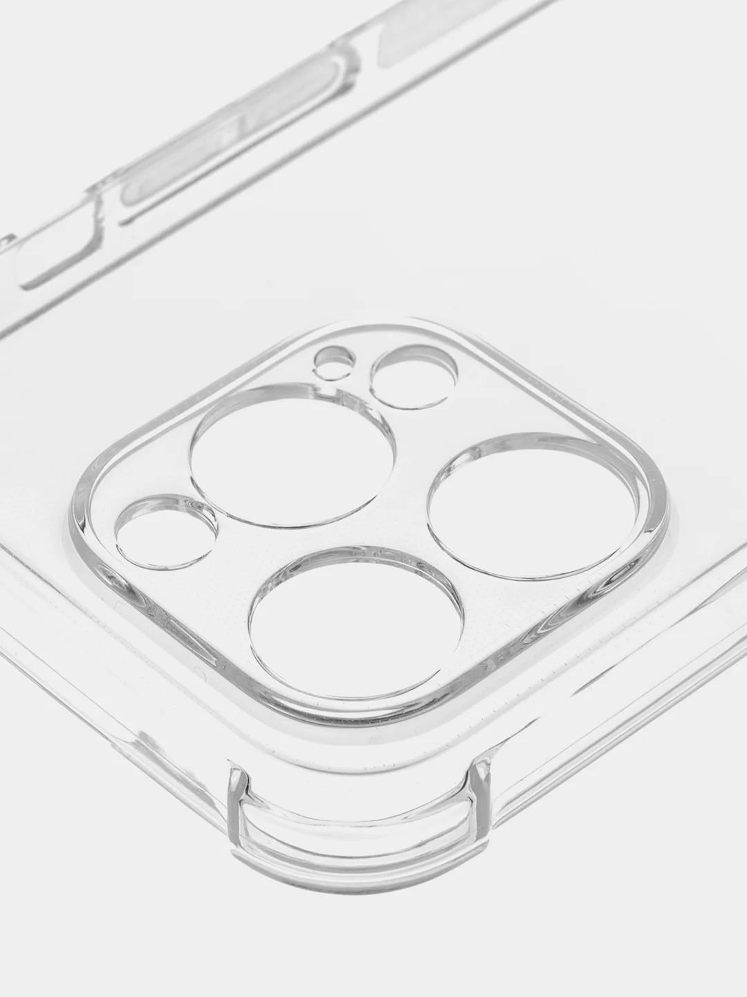 Прозрачный чехол + стекло для iPhone 15 Pro противоударный силиконовый ROSCO прозрачный с углами