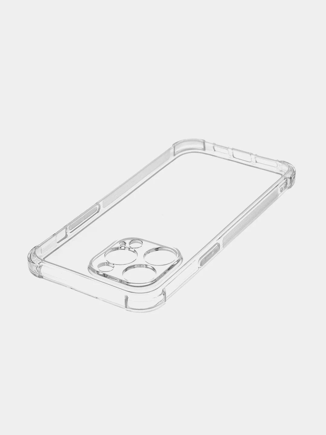 Прозрачный чехол + стекло для iPhone 15 Pro Max противоударный силиконовый ROSCO прозрачный с углами