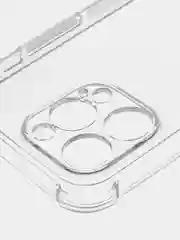 Прозрачный чехол + стекло для iPhone 15 Pro Max противоударный силиконовый ROSCO прозрачный с углами