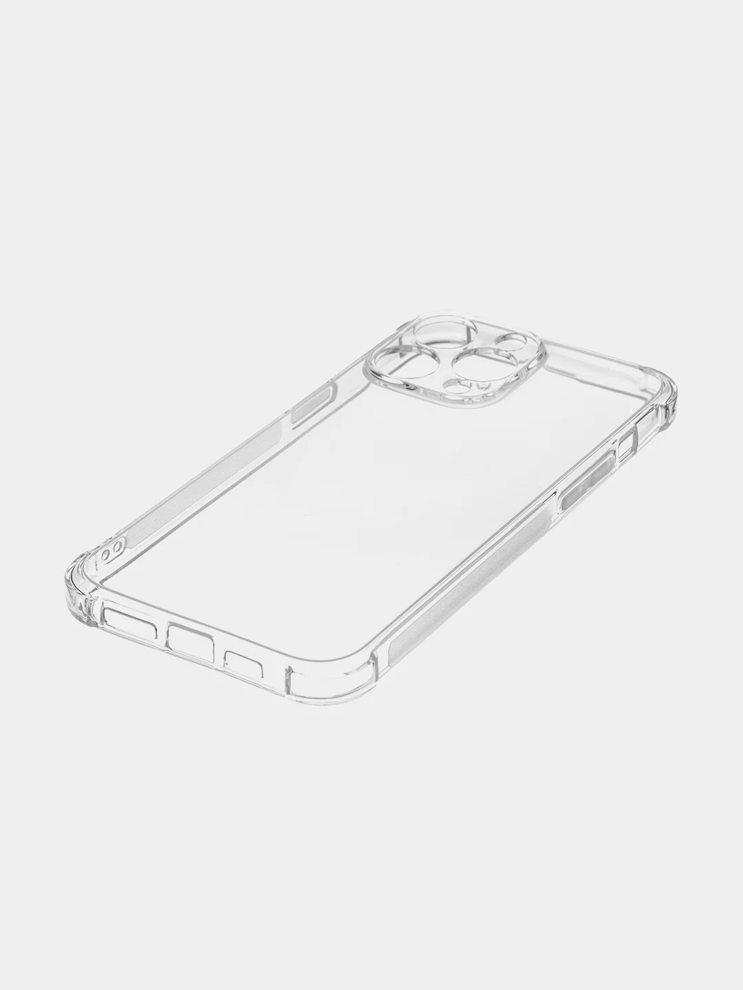 Прозрачный чехол + стекло для iPhone 15 Pro Max противоударный силиконовый ROSCO прозрачный с углами