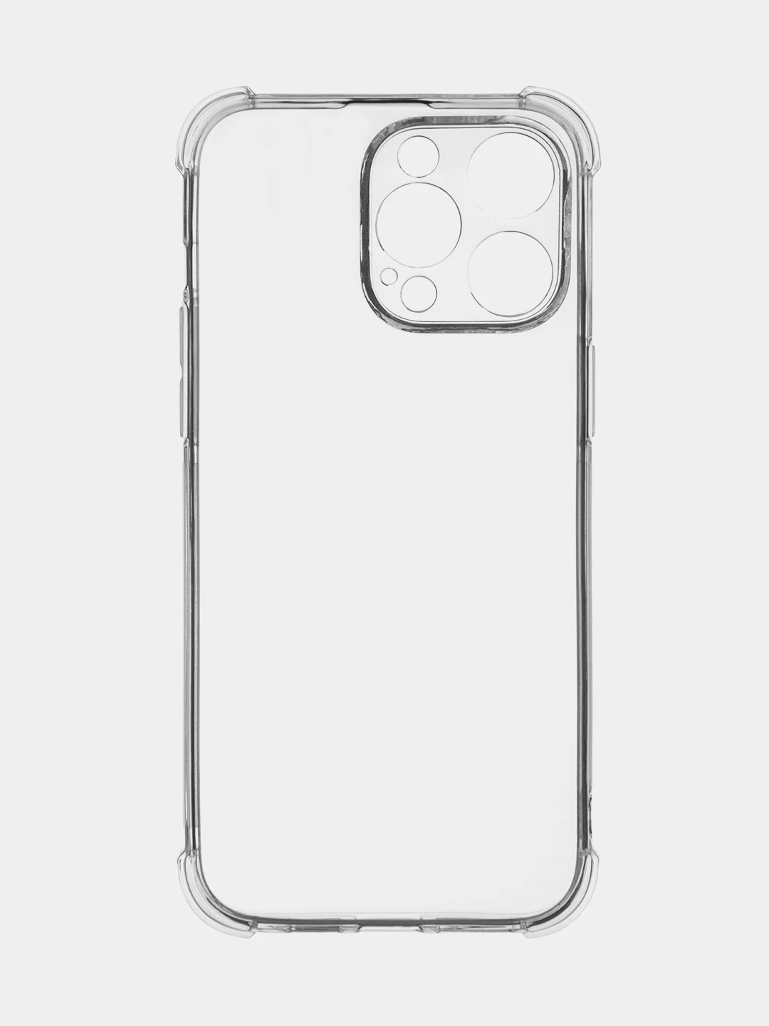 Прозрачный чехол + стекло для iPhone 15 Pro Max противоударный силиконовый ROSCO прозрачный с углами