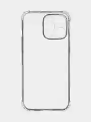 Прозрачный чехол + стекло для iPhone 15 Pro Max противоударный силиконовый ROSCO прозрачный с углами