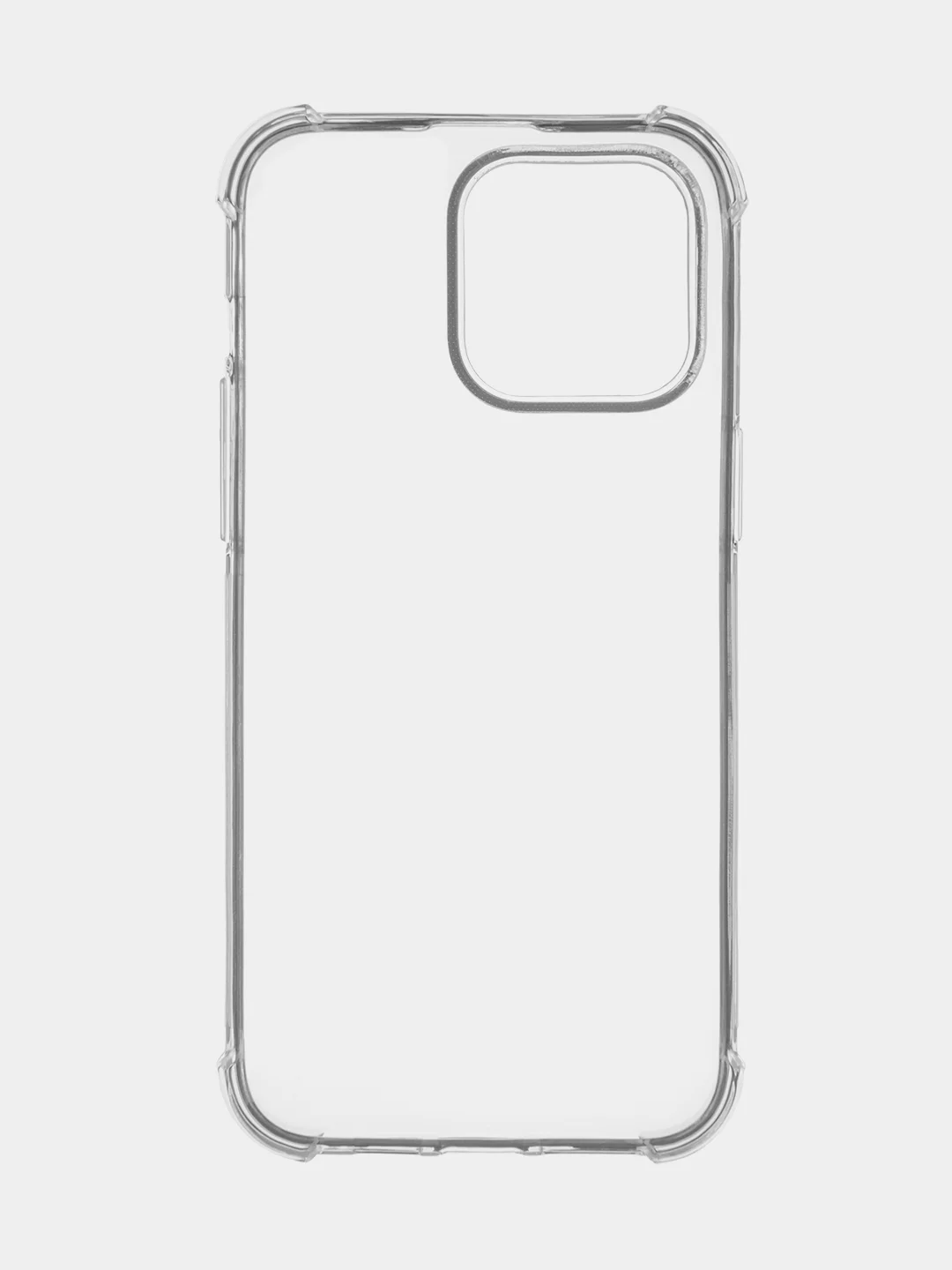 Прозрачный чехол для iPhone 15 Pro Max противоударный силиконовый ROSCO прозрачный, усиленные углы