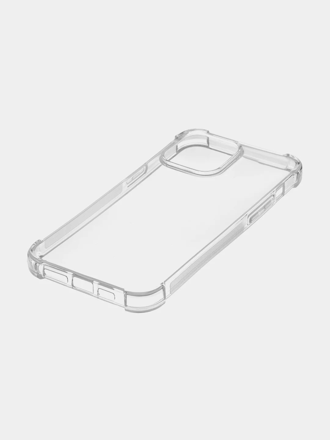 Прозрачный чехол для iPhone 15 Pro Max противоударный силиконовый ROSCO прозрачный, усиленные углы