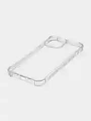 Прозрачный чехол для iPhone 15 Pro Max противоударный силиконовый ROSCO прозрачный, усиленные углы