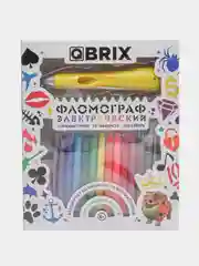 QBRIX фломограф с трафаретами и набором фломастеров, для творчества, детям, для аэрографии