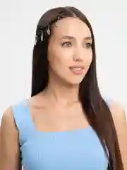 Серебряный кольца для волос "Листочки"