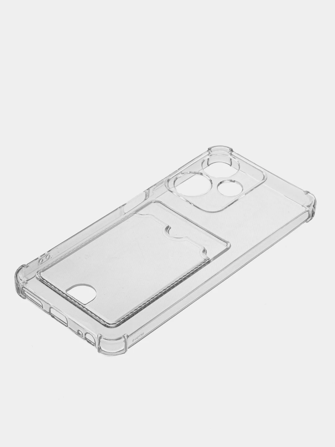 Прозрачный чехол для Infinix Hot 30i, Инфиникс Хот 30Ай, прозрачный, с карманом для карты
