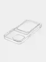 Прозрачный чехол для Apple iPhone 15 силиконовый ROSCO с карманом для карт, защитой камер, картхолдер