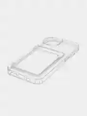 Прозрачный чехол для Apple iPhone 15 силиконовый ROSCO с карманом для карт, защитой камер, картхолдер