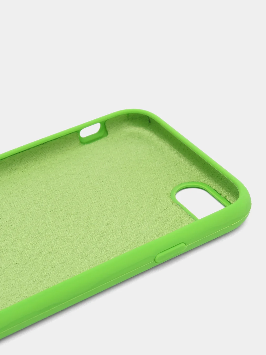 Зеленый чехол Silicone Case для iPhone 7, 8, SE 2020, с открытым низом