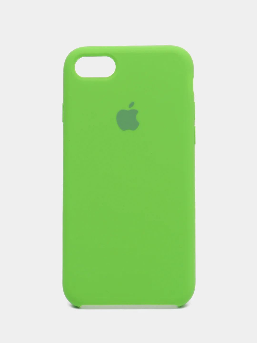 Зеленый чехол Silicone Case для iPhone 7, 8, SE 2020, с открытым низом