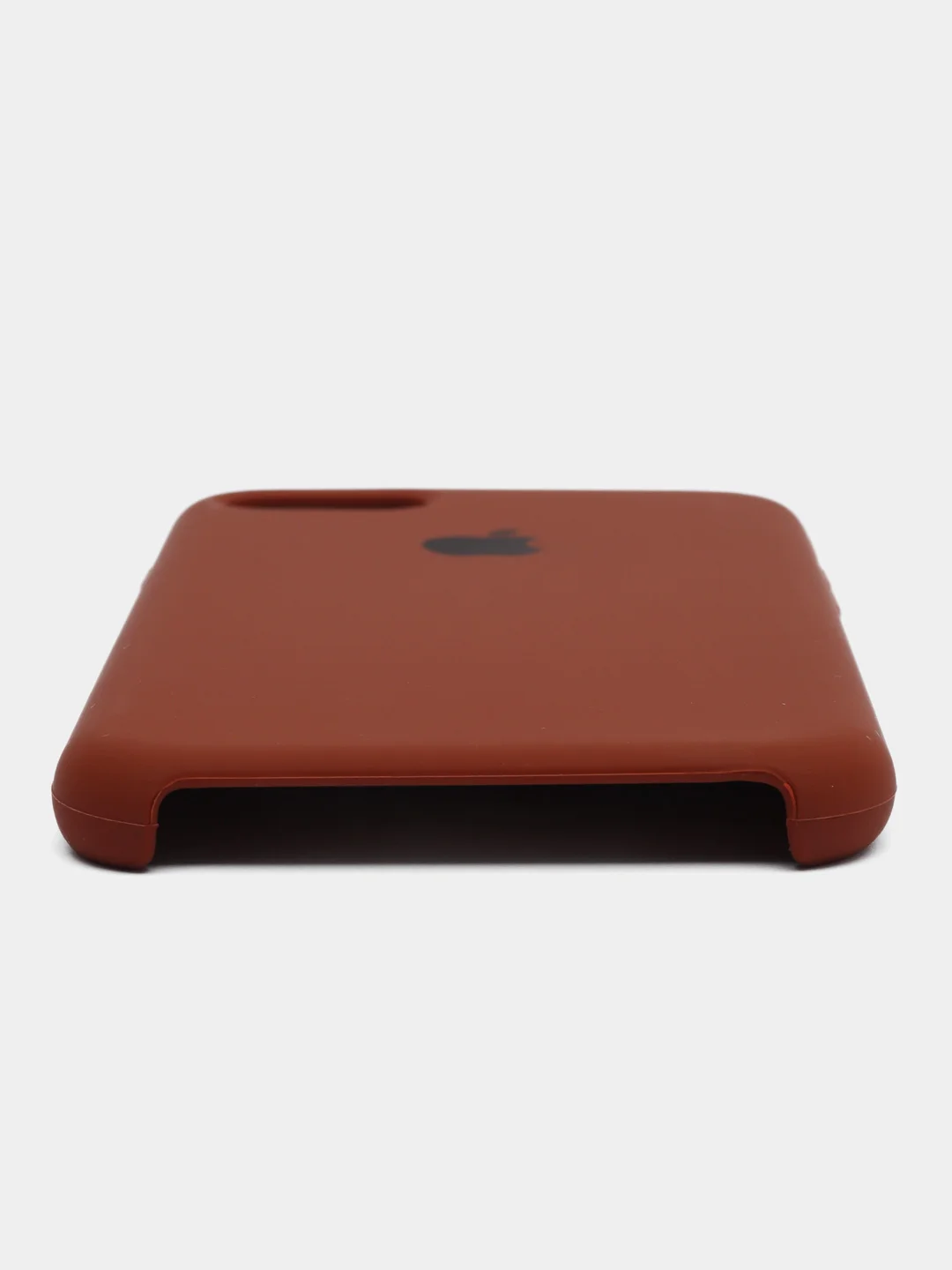 Коричневый чехол Silicone Case для iPhone 7, 8, SE 2020, с открытым низом