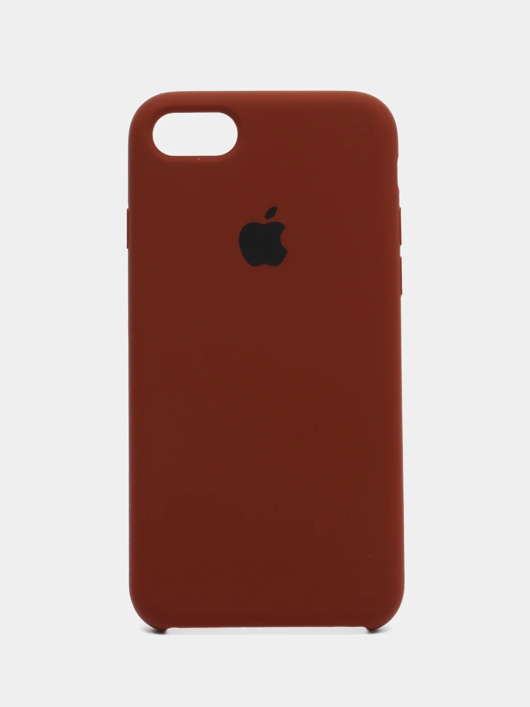 Коричневый чехол Silicone Case для iPhone 7, 8, SE 2020, с открытым низом