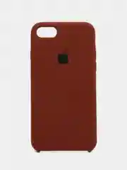 Коричневый чехол Silicone Case для iPhone 7, 8, SE 2020, с открытым низом