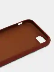 Коричневый чехол Silicone Case для iPhone 7, 8, SE 2020, с открытым низом