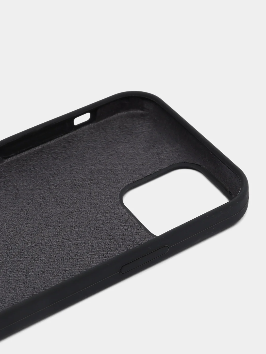 Угольный чехол Silicone Case для iPhone 12 / iPhone 12 Pro, закрытый низ