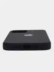 Черный чехол Silicone Case для iPhone 12 / iPhone 12 Pro, закрытый низ