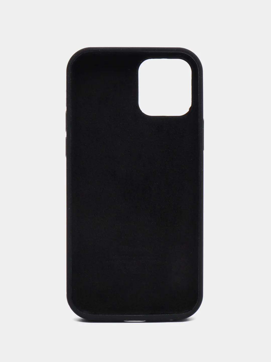 Черный чехол Silicone Case для iPhone 12 / iPhone 12 Pro, закрытый низ